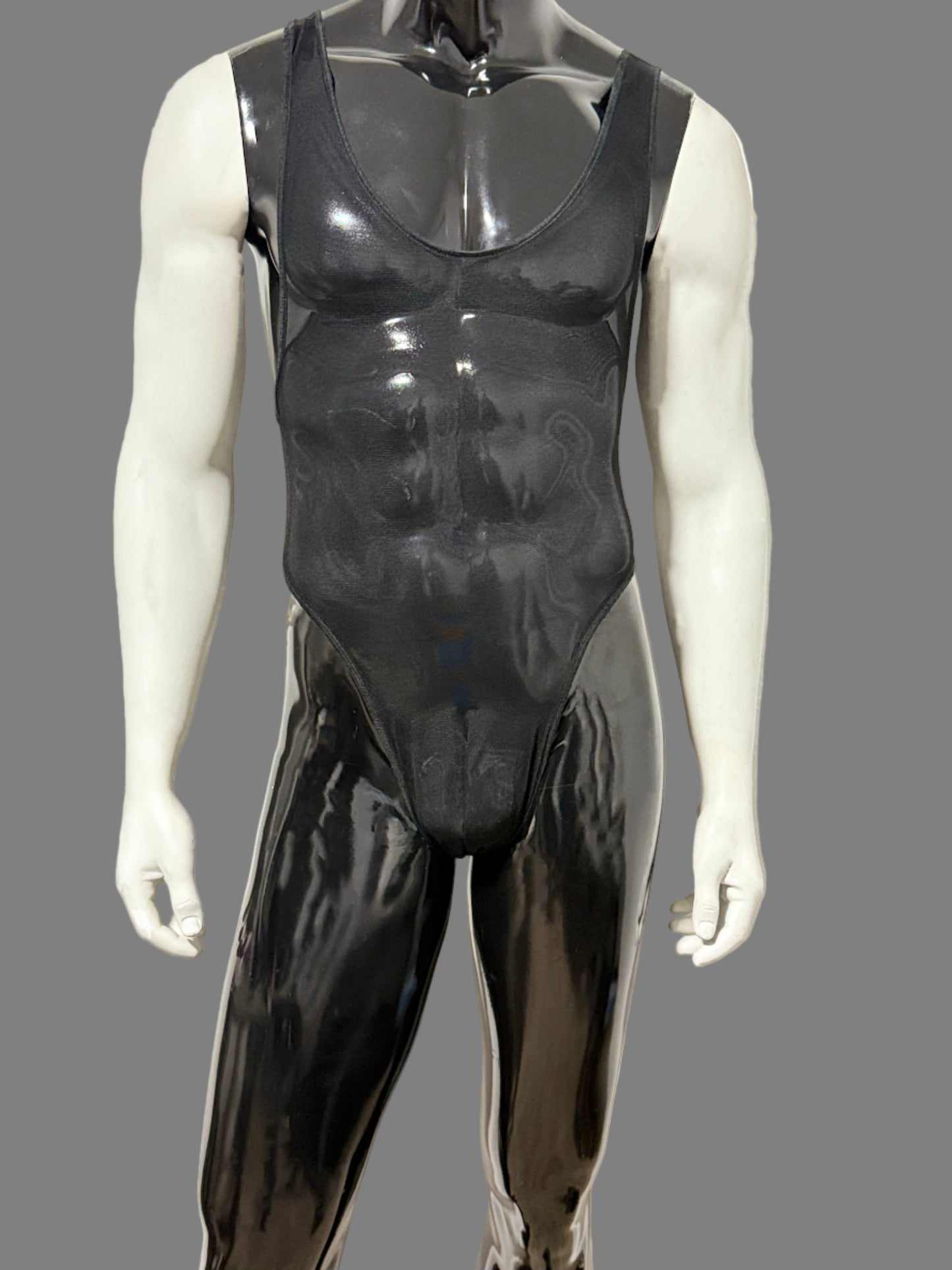 MESH BLACK THONG LEOTARD