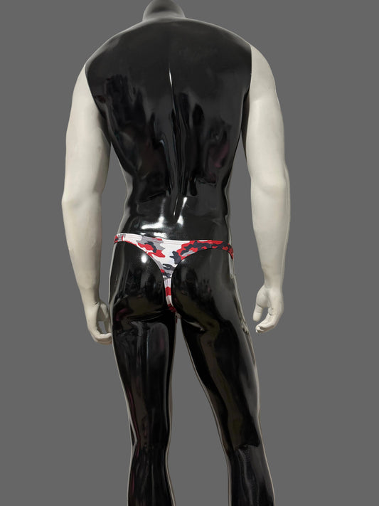 CAMO COOCHIE RED G-STRING THONG